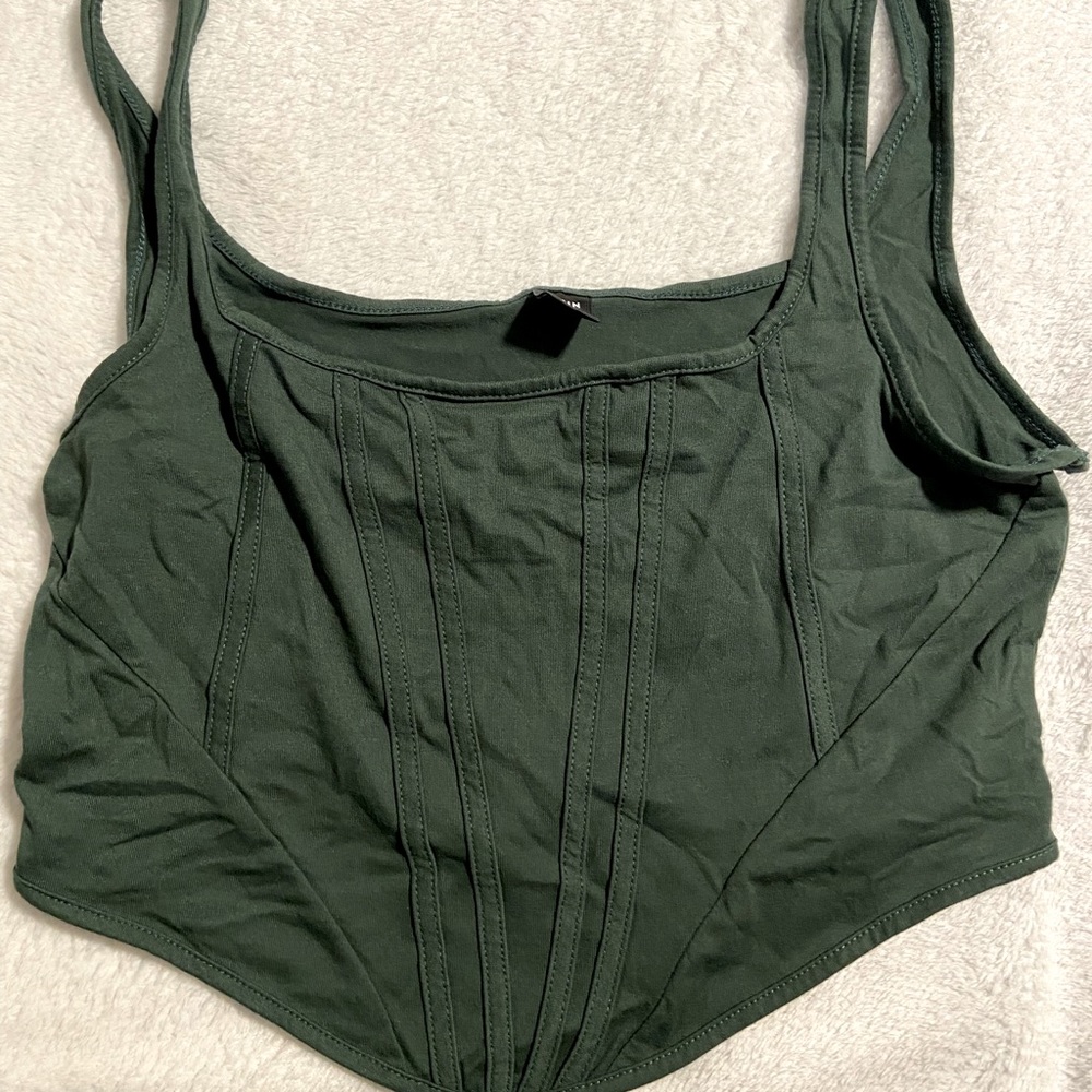 Shein faux corset top